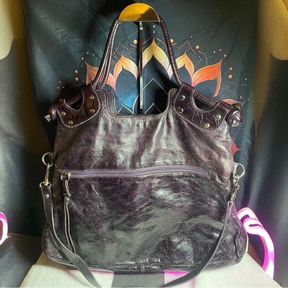 Pietro Alessandro Handbags - Pietro Alessandro Patent Leather Shoulder Bag -Purple